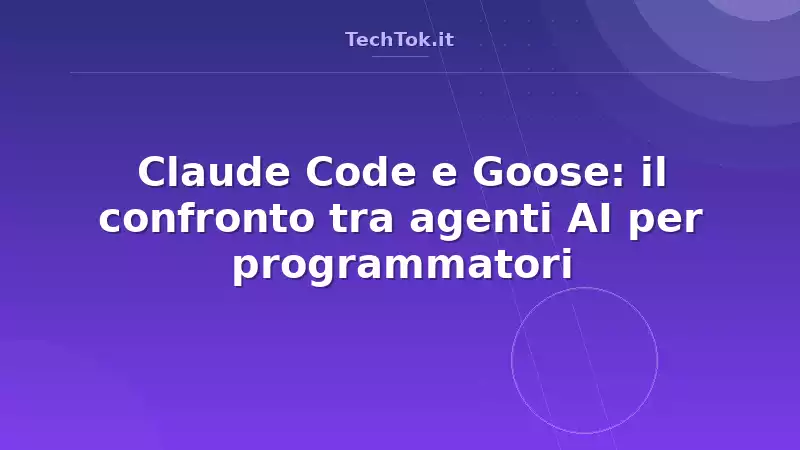 Claude Code e Goose: il confronto tra agenti AI per programmatori