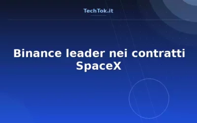 Binance leader nei contratti SpaceX