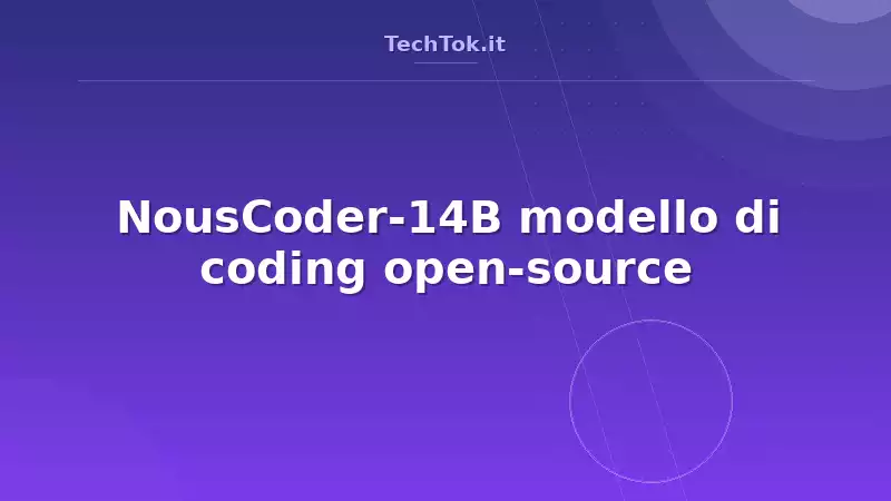 NousCoder-14B modello di coding open-source