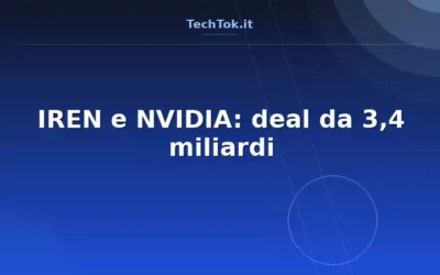 IREN e NVIDIA: deal da 3,4 miliardi
