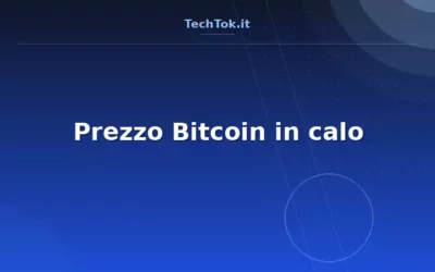 Prezzo Bitcoin in calo