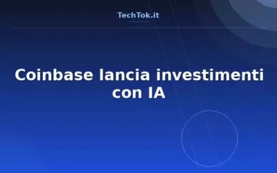 Coinbase lancia investimenti con IA