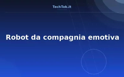 Robot da compagnia emotiva