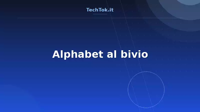 Alphabet al bivio