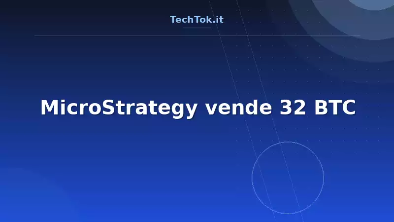 MicroStrategy vende 32 BTC