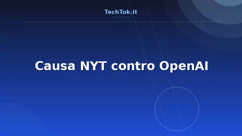 Causa NYT contro OpenAI