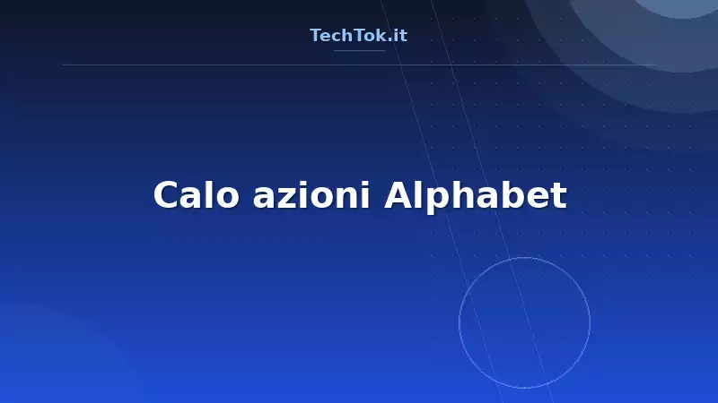 Calo azioni Alphabet