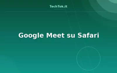 Google Meet su Safari