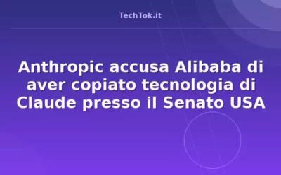 Anthropic accusa Alibaba di aver copiato tecnologia di Claude presso il Senato USA
