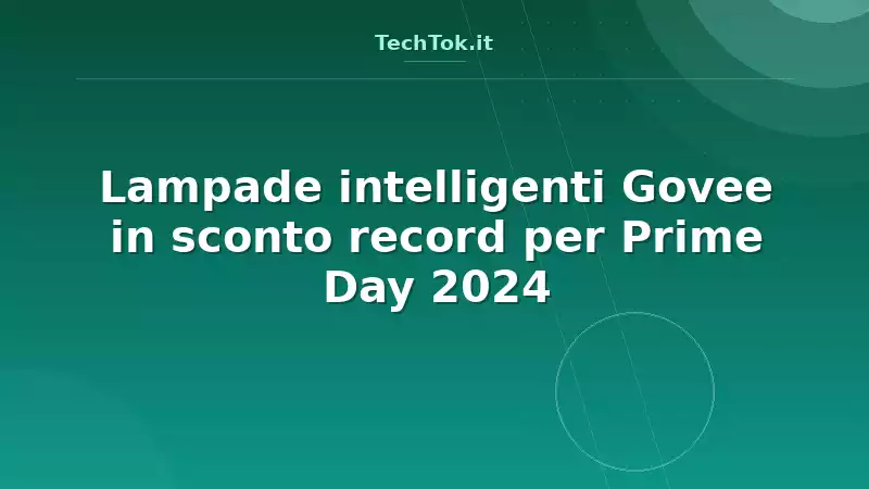 Lampade intelligenti Govee in sconto record per Prime Day 2024