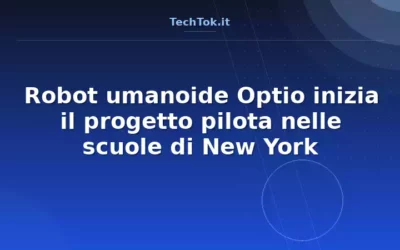 Robot umanoide Optio inizia il progetto pilota nelle scuole di New York