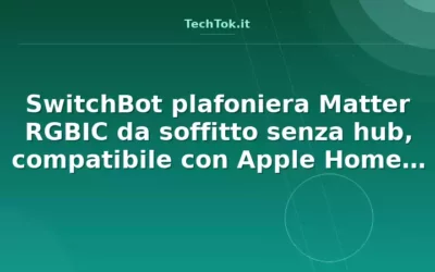 SwitchBot plafoniera Matter RGBIC da soffitto senza hub, compatibile con Apple Home e a…