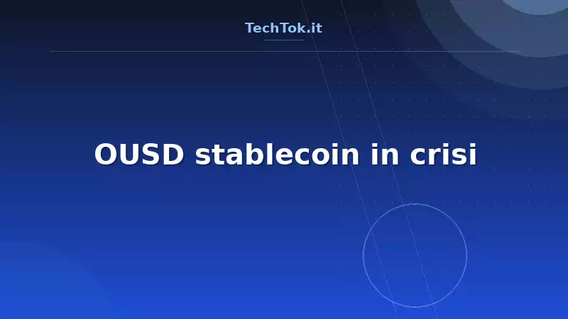 OUSD stablecoin in crisi