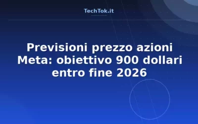 Previsioni prezzo azioni Meta: obiettivo 900 dollari entro fine 2026