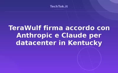 TeraWulf firma accordo con Anthropic e Claude per datacenter in Kentucky