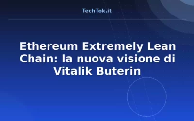 Ethereum Extremely Lean Chain: la nuova visione di Vitalik Buterin