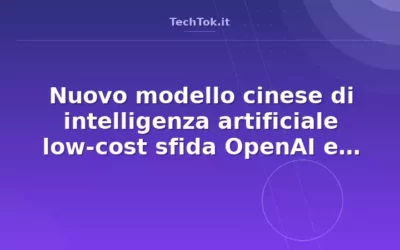 Nuovo modello cinese di intelligenza artificiale low-cost sfida OpenAI e Anthropic