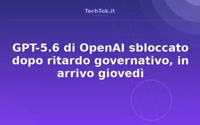 GPT-5.6 di OpenAI sbloccato dopo ritardo governativo, in arrivo giovedì
