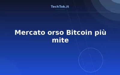 Mercato orso Bitcoin più mite