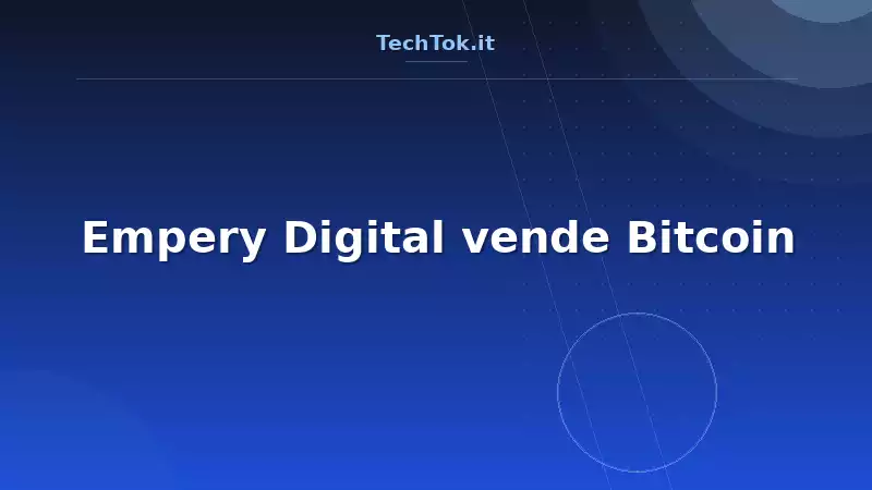 Empery Digital vende Bitcoin