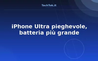 iPhone Ultra pieghevole, batteria più grande
