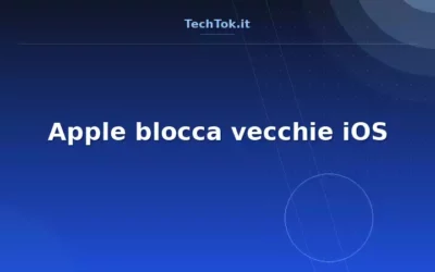 Apple blocca vecchie iOS