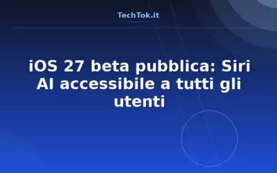 iOS 27 beta pubblica: Siri AI accessibile a tutti gli utenti