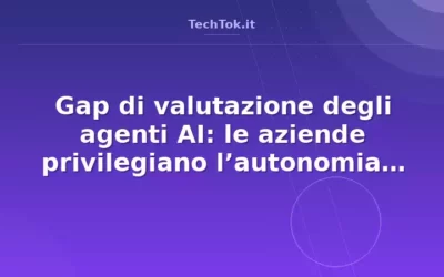 Gap di valutazione degli agenti AI: le aziende privilegiano l’autonomia rispetto alla a…