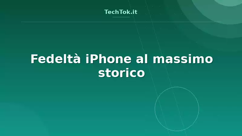 Fedeltà iPhone al massimo storico