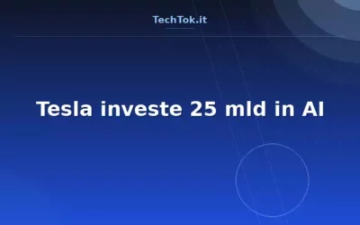 Tesla investe 25 mld in AI