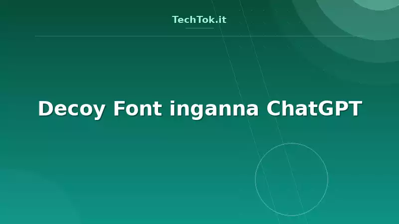 Decoy Font inganna ChatGPT