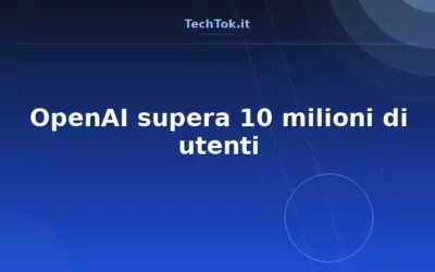 OpenAI supera 10 milioni di utenti