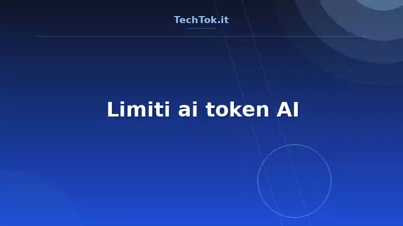 Limiti ai token AI