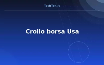 Crollo borsa Usa
