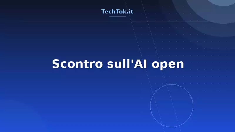 Scontro sull'AI open