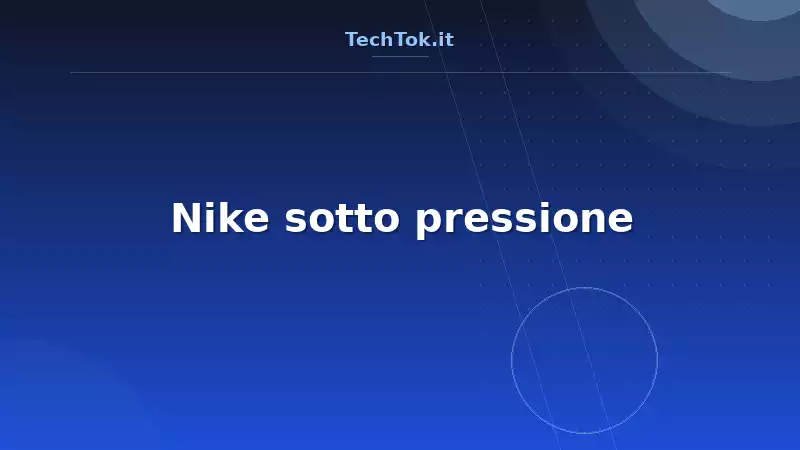 Nike sotto pressione