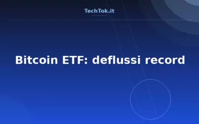 Bitcoin ETF: deflussi record