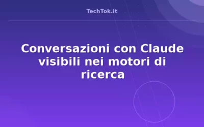 Conversazioni con Claude visibili nei motori di ricerca
