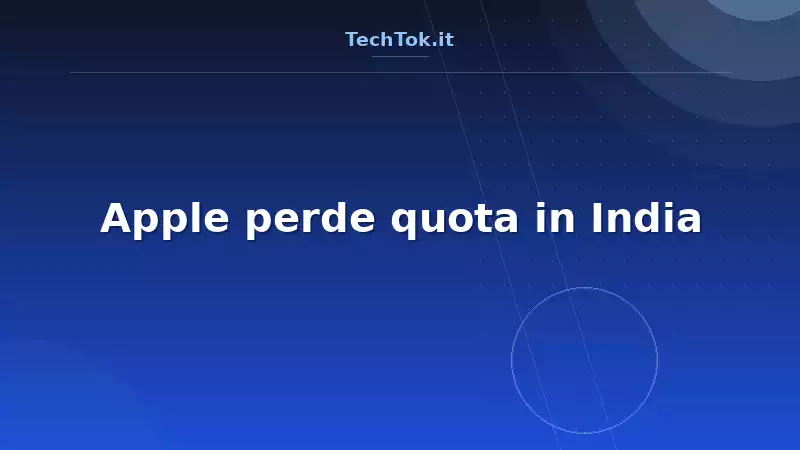 Apple perde quota in India