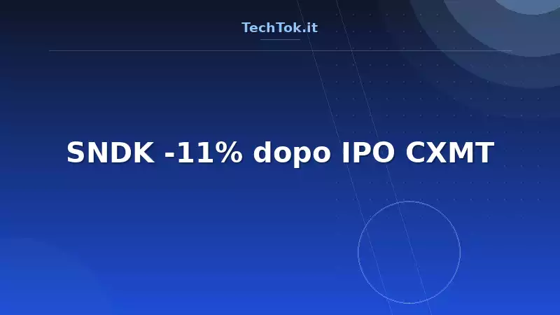SNDK -11% dopo IPO CXMT