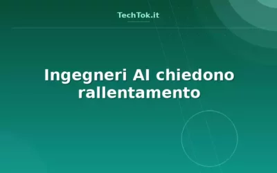 Ingegneri AI chiedono rallentamento