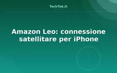 Amazon Leo: connessione satellitare per iPhone