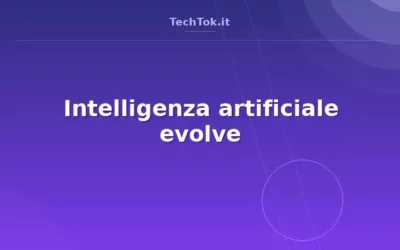 Intelligenza artificiale evolve