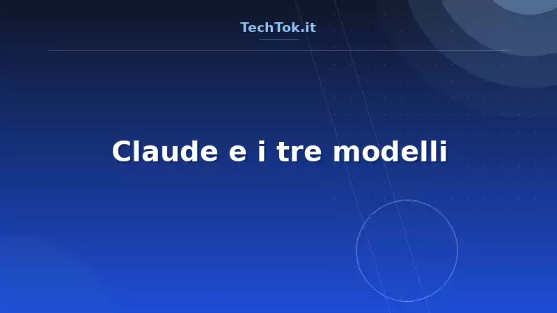Claude e i tre modelli