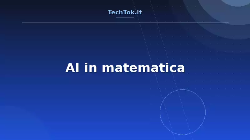 AI in matematica
